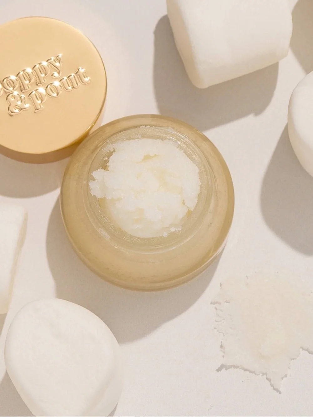 Poppy & Pout Marshmallow Creme Lip Care Duo | Lip Balm + Lip Scrub
